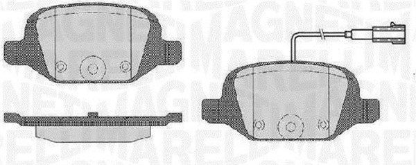 MAGNETI MARELLI Комплект тормозных колодок, дисковый тормоз 363916060503